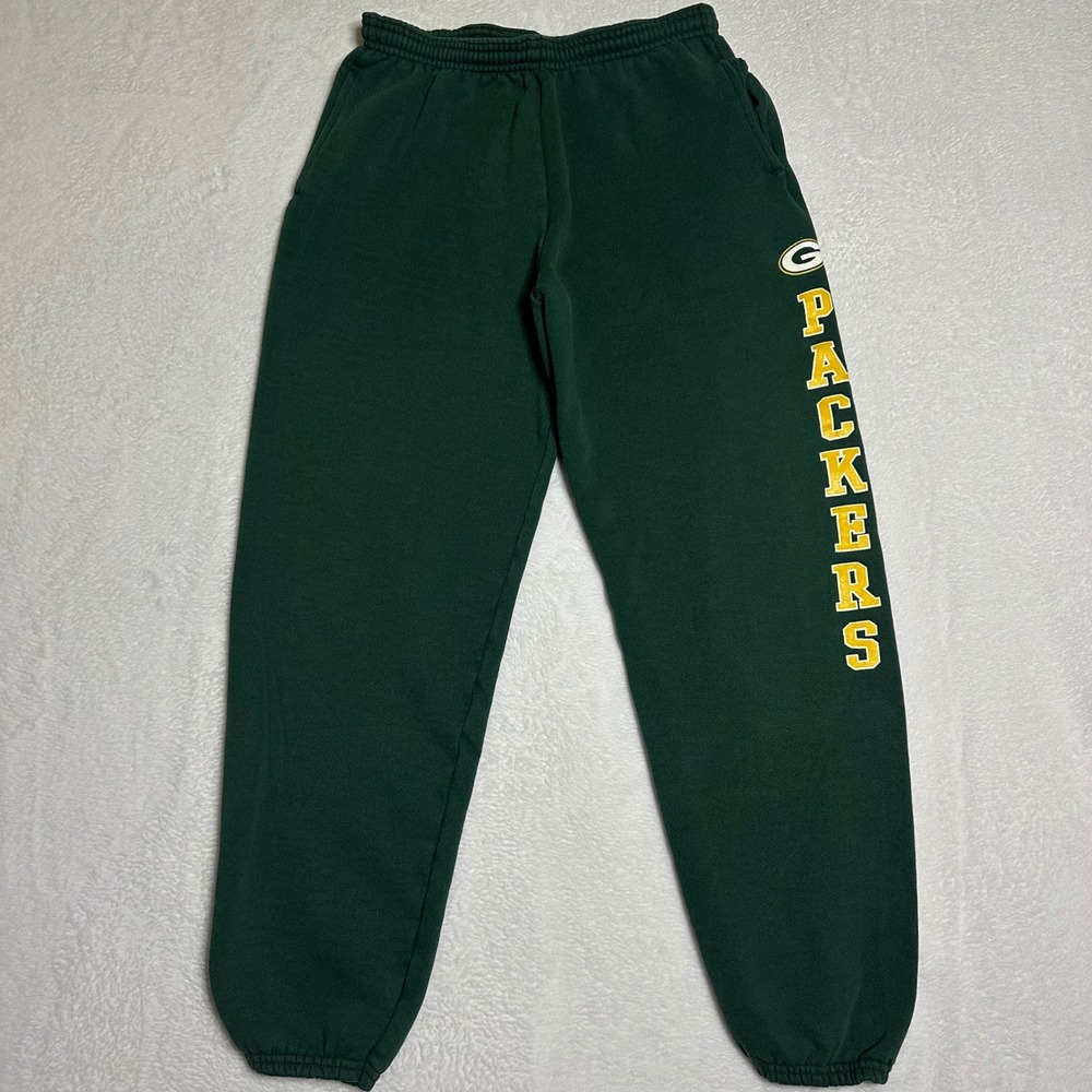 NFL Green Bay Packers Sweatpants Mens Medium Green Fleece Joggers VF Imagewear